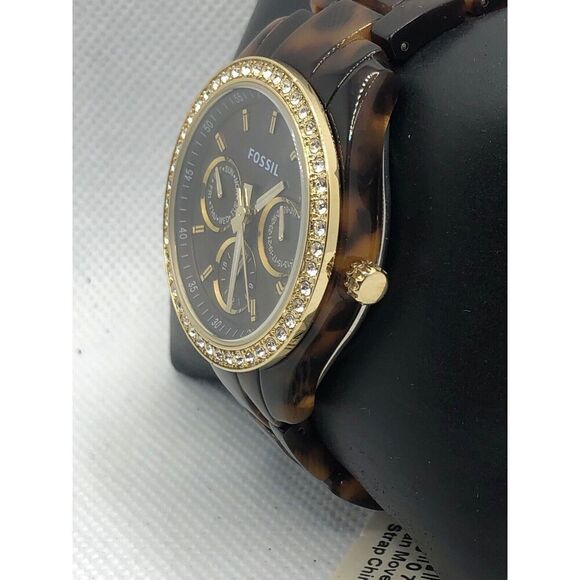 Fossil ES2795 Women's Plastic Analog Black Dial Quartz Genuine Wrist Watch LP320 - Picture 2 of 9